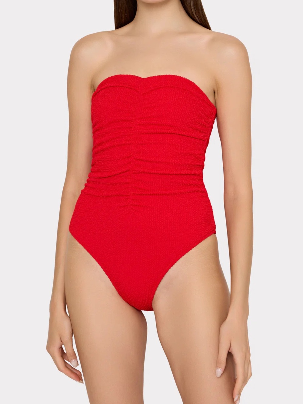 MILLY Textured Ruched One Piece